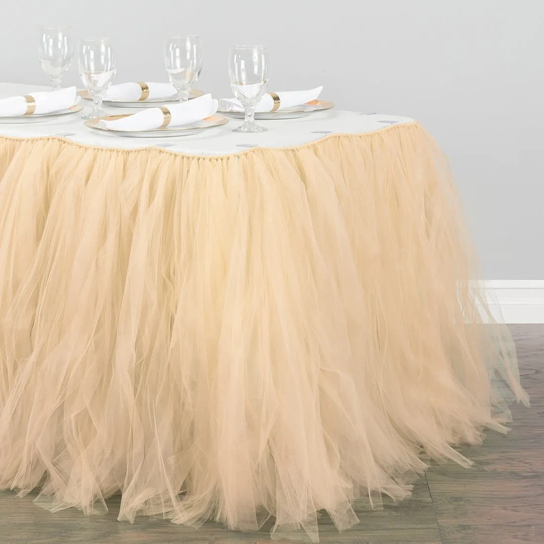 17 ft. Tulle Tutu Table Skirt (11 Colors)
