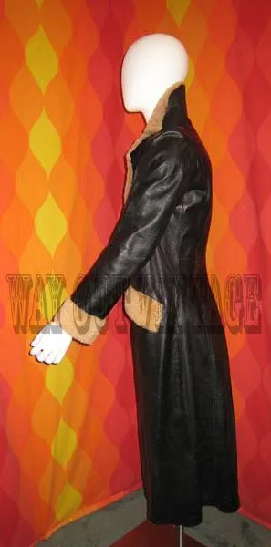 1960's Vintage Men's Maxi Leather and Shearling Coat, Glam, Groovy, Beatnik, Mod, Psychedelic, Dandy, Rock, Carnaby Street, Hippie Chic, Swank, Lounge, Biba era.