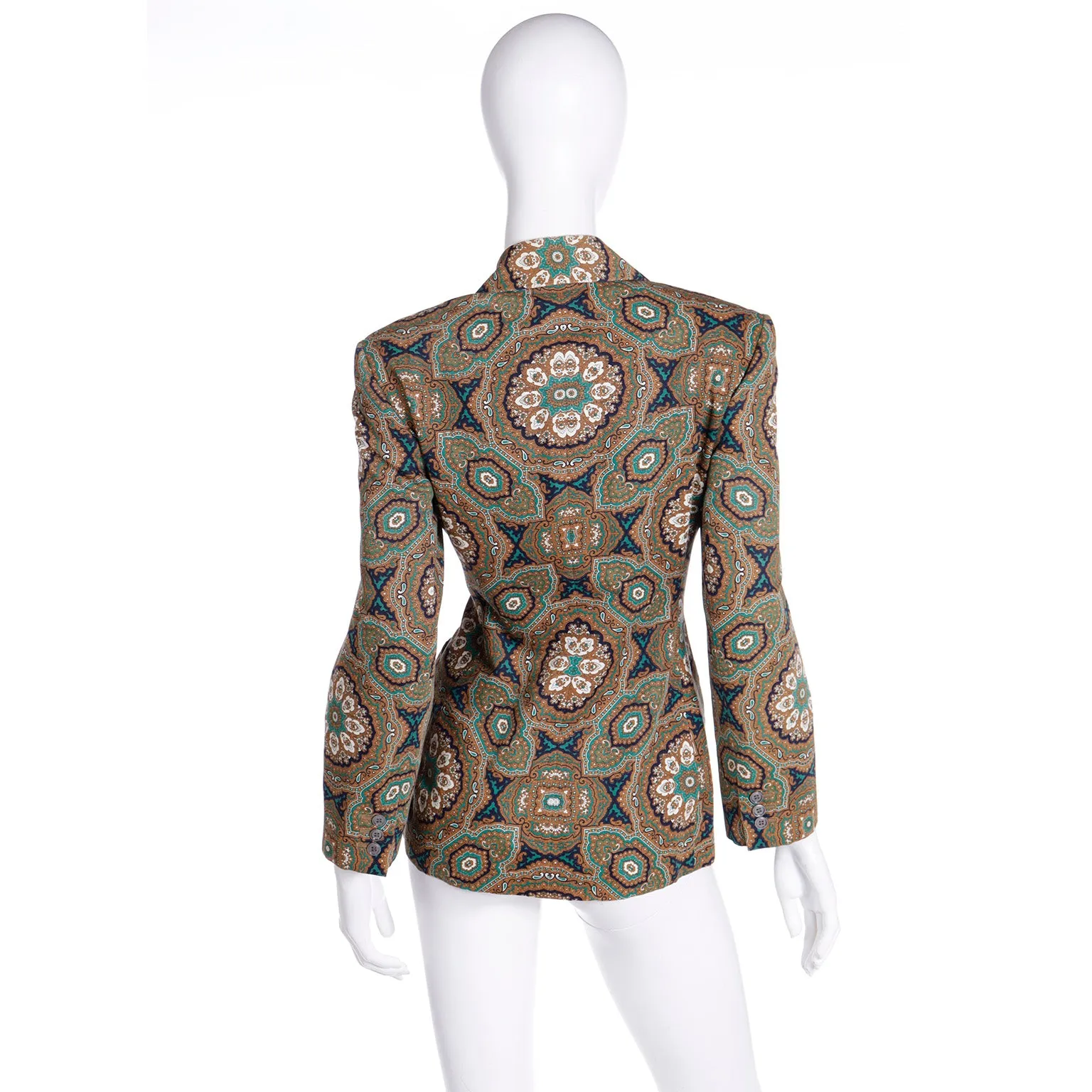1991 Isaac Mizrahi Mandala Print Bold Vintage Blazer Jacket