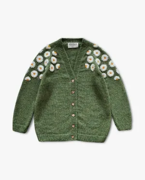 Adult Chamomile cardigan | Moss Green