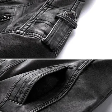 Allan | Classic Black Leather Jacket for Men
