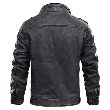 Allan | Classic Black Leather Jacket for Men