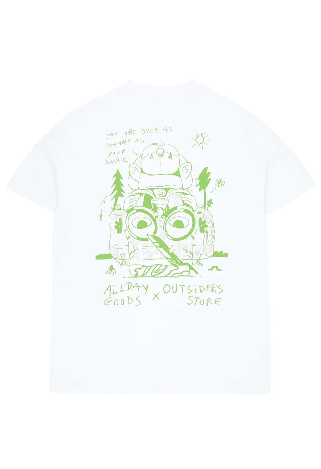Allday Goods x Outsiders Store Outside Allday T-Shirt - White