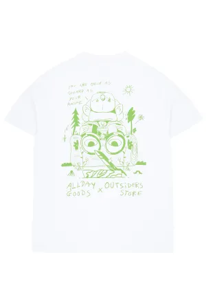Allday Goods x Outsiders Store Outside Allday T-Shirt - White