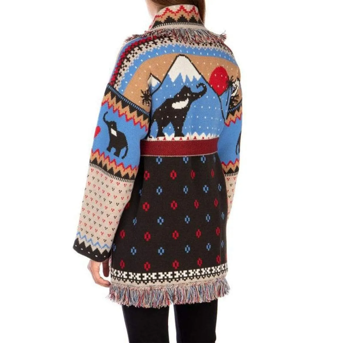 Bohemian Relaxed fit fringe Cardigan