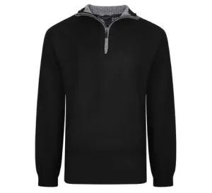 Bonded Knit 3/4 Zip Pullover