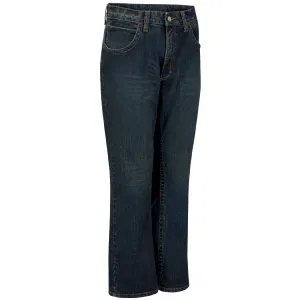 Bulwark Men's Relaxed Fit Bootcut Jean with Stretch - Sanded Denim