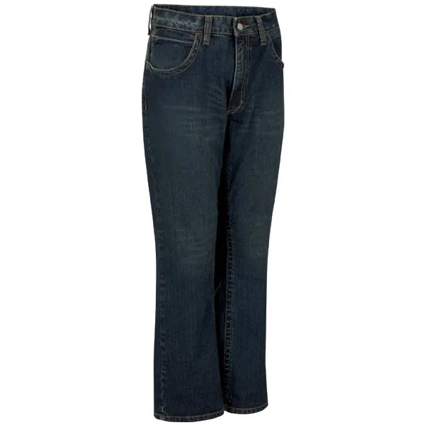 Bulwark Men's Relaxed Fit Bootcut Jean with Stretch - Sanded Denim