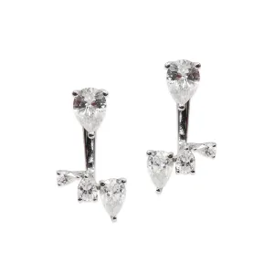 Carat* London White Gold Plated CZ Navis Ear Jackets