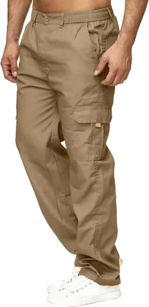 Cargo Pants for Men Big and Tall, Athletic Workout Trouser Casual Cargo Pants Fleece Joggers Sweat Pants for Men Mens