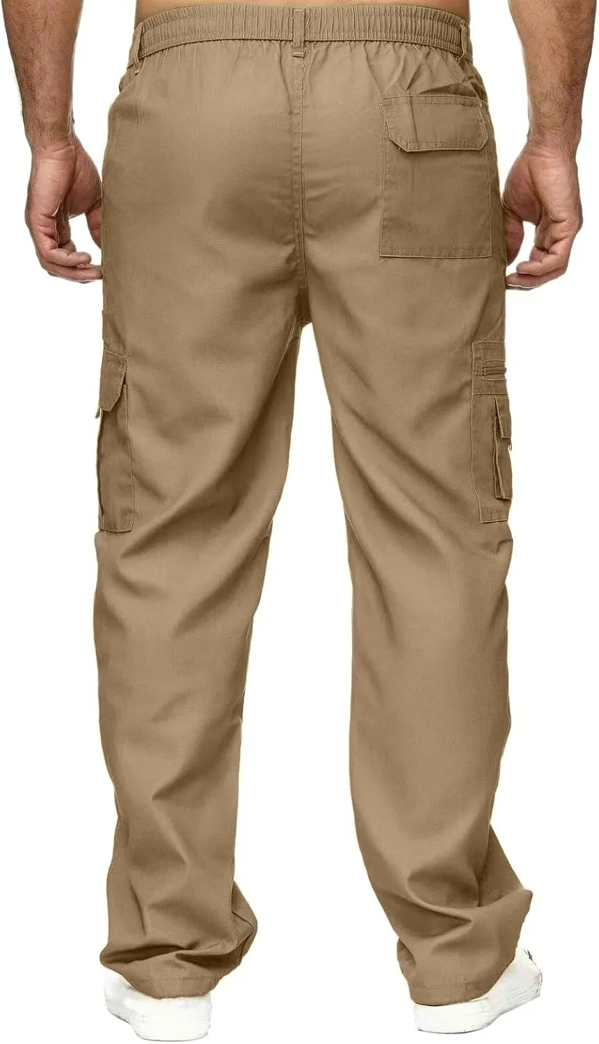 Cargo Pants for Men Big and Tall, Athletic Workout Trouser Casual Cargo Pants Fleece Joggers Sweat Pants for Men Mens