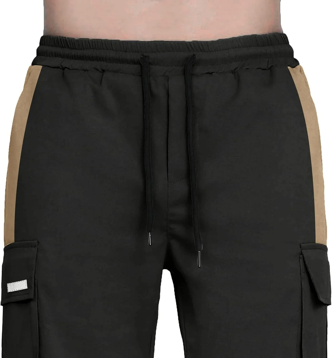 Cargo Pants for Men Big and Tall Elastic Waist Jogger Sports Pants Drawstring Sports Trousers Joggers for Men Sports
