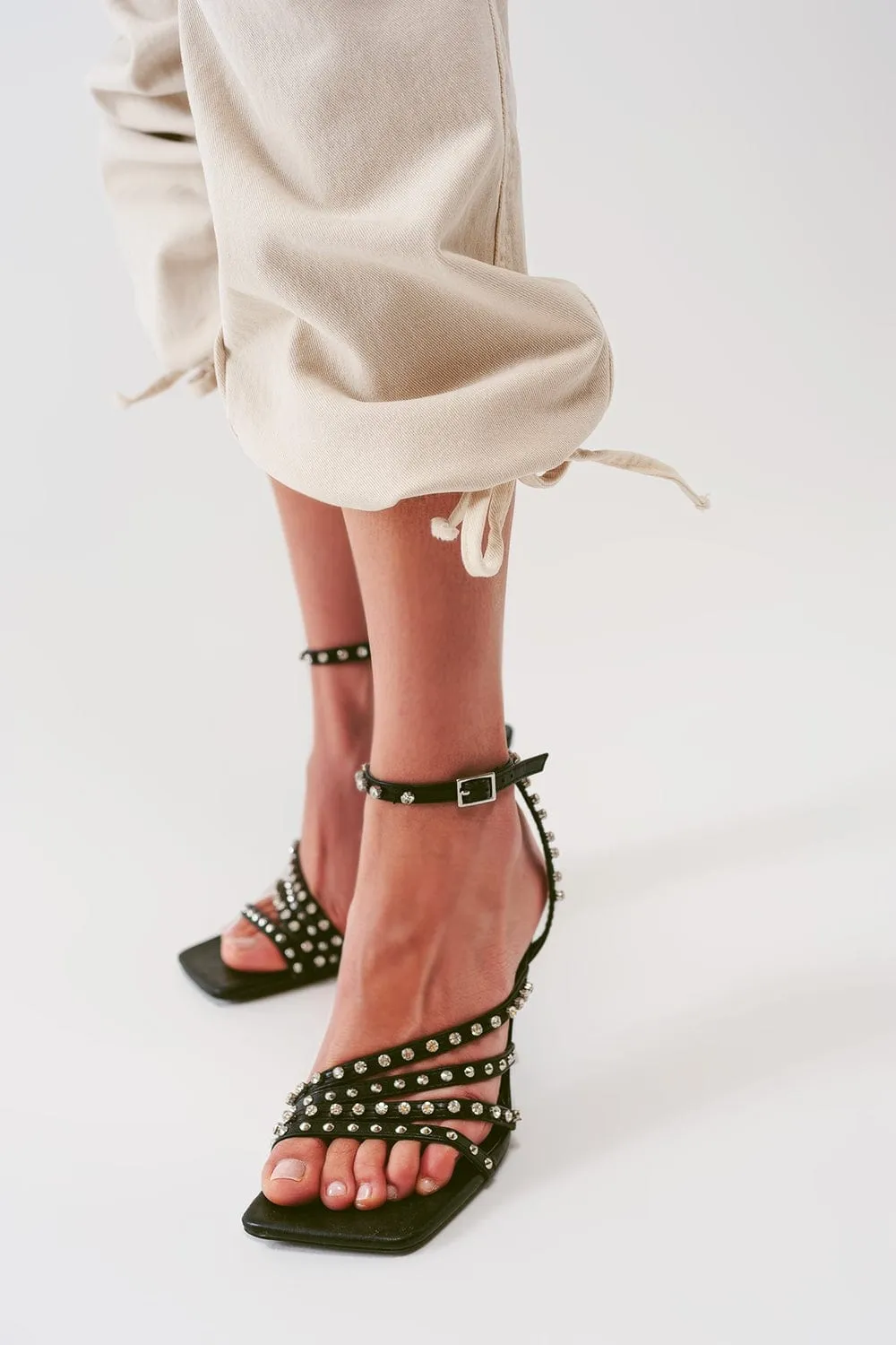 Cargo Pants With Tassel Ends In Sand