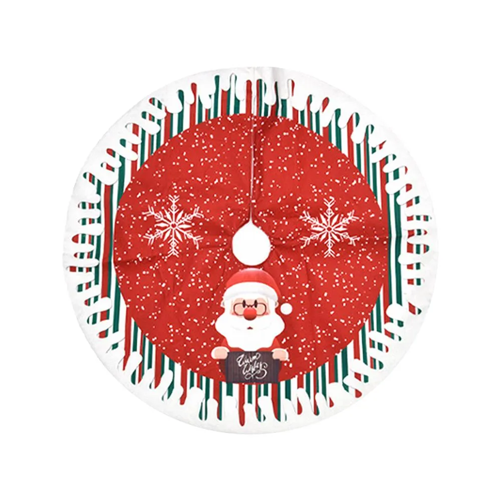 Christmas Tree Skirt Mat Christmas Ornaments Holiday Party Decorations Indoor Outdoor Accessory Gift