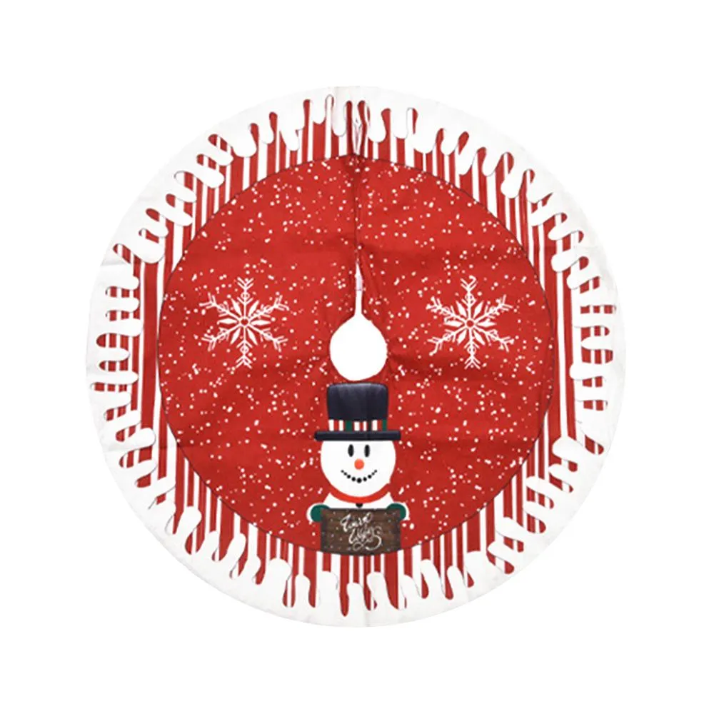 Christmas Tree Skirt Mat Christmas Ornaments Holiday Party Decorations Indoor Outdoor Accessory Gift