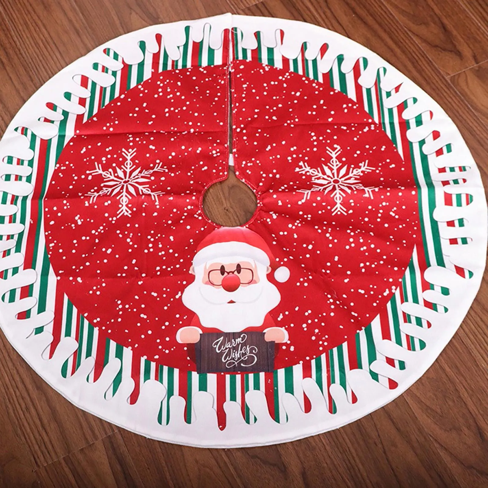 Christmas Tree Skirt Mat Christmas Ornaments Holiday Party Decorations Indoor Outdoor Accessory Gift