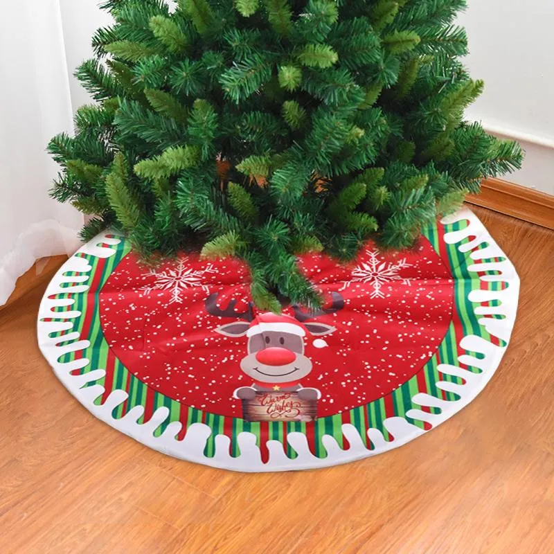 Christmas Tree Skirt Mat Christmas Ornaments Holiday Party Decorations Indoor Outdoor Accessory Gift