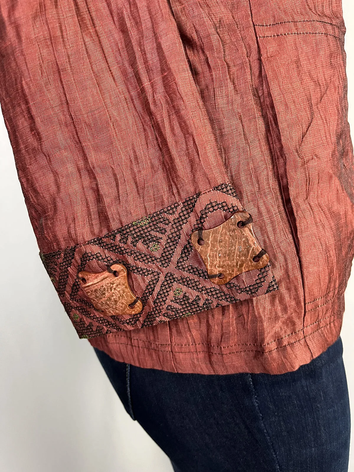 Citron Size 14/16 Terra Cotta Crinkle Jacket
