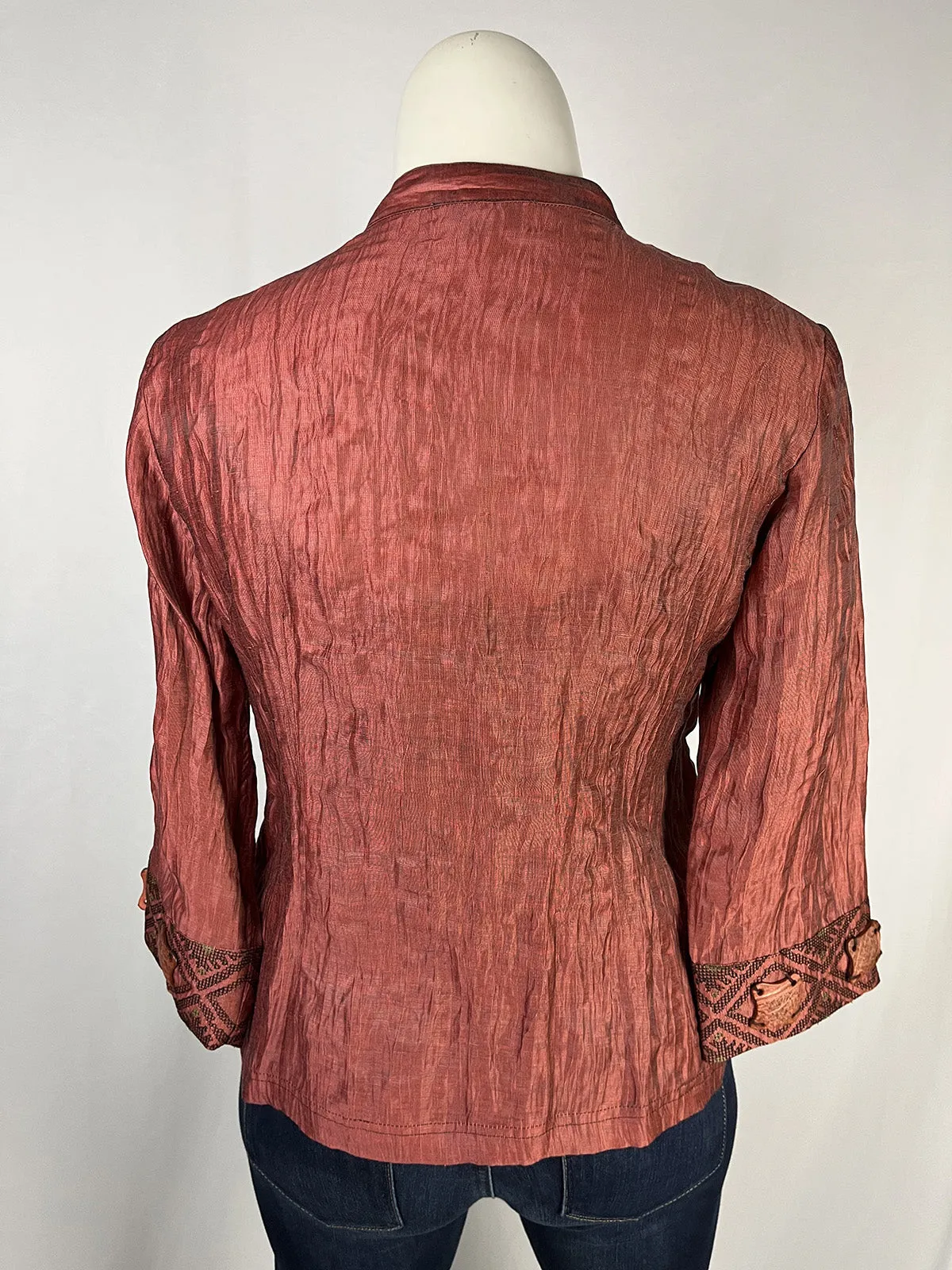 Citron Size 14/16 Terra Cotta Crinkle Jacket