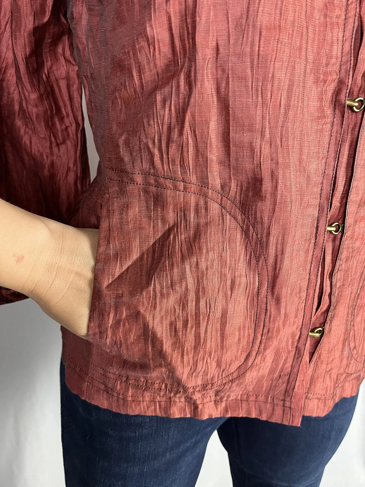 Citron Size 14/16 Terra Cotta Crinkle Jacket