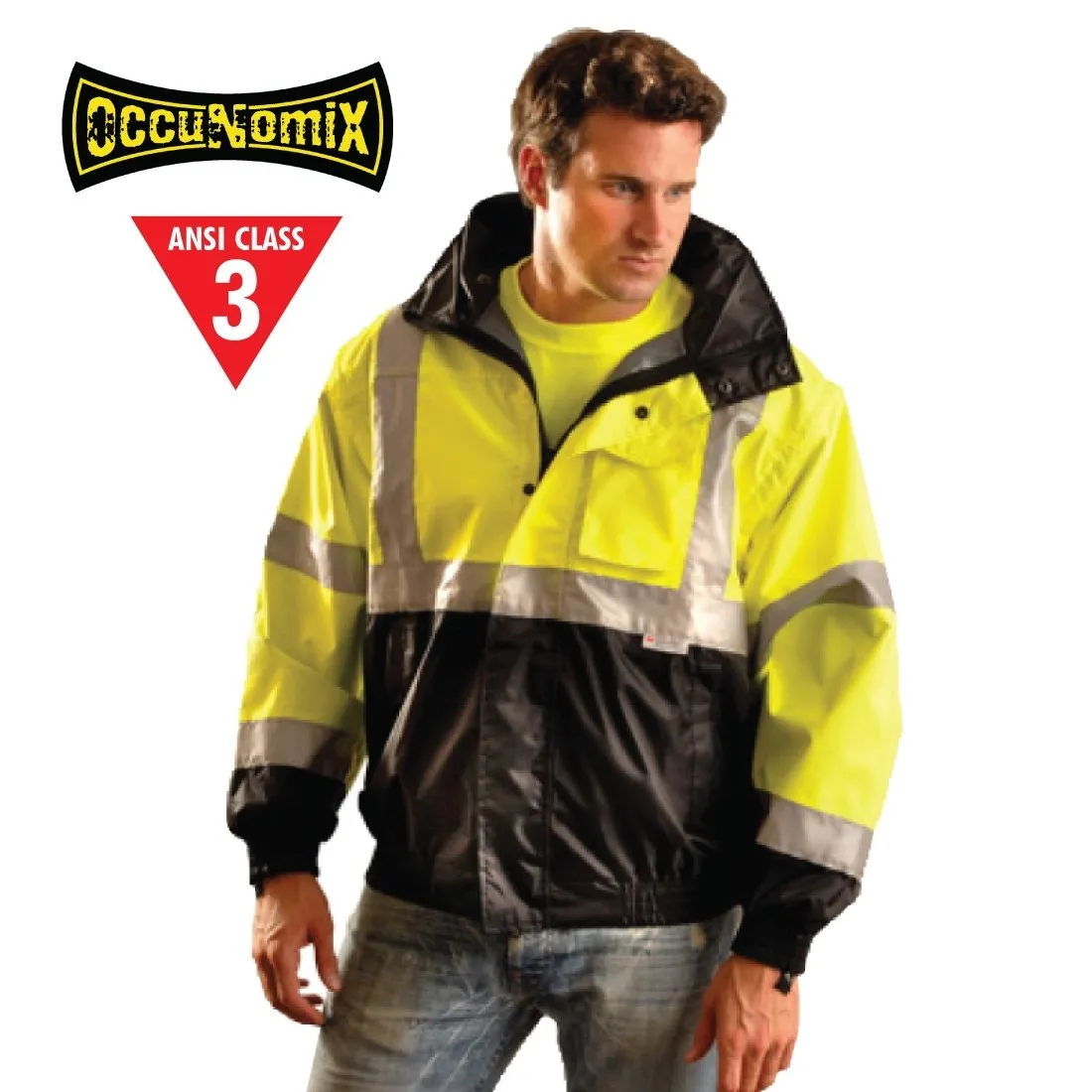 Class 3 Black Bottom Bomber Jacket - 4X
