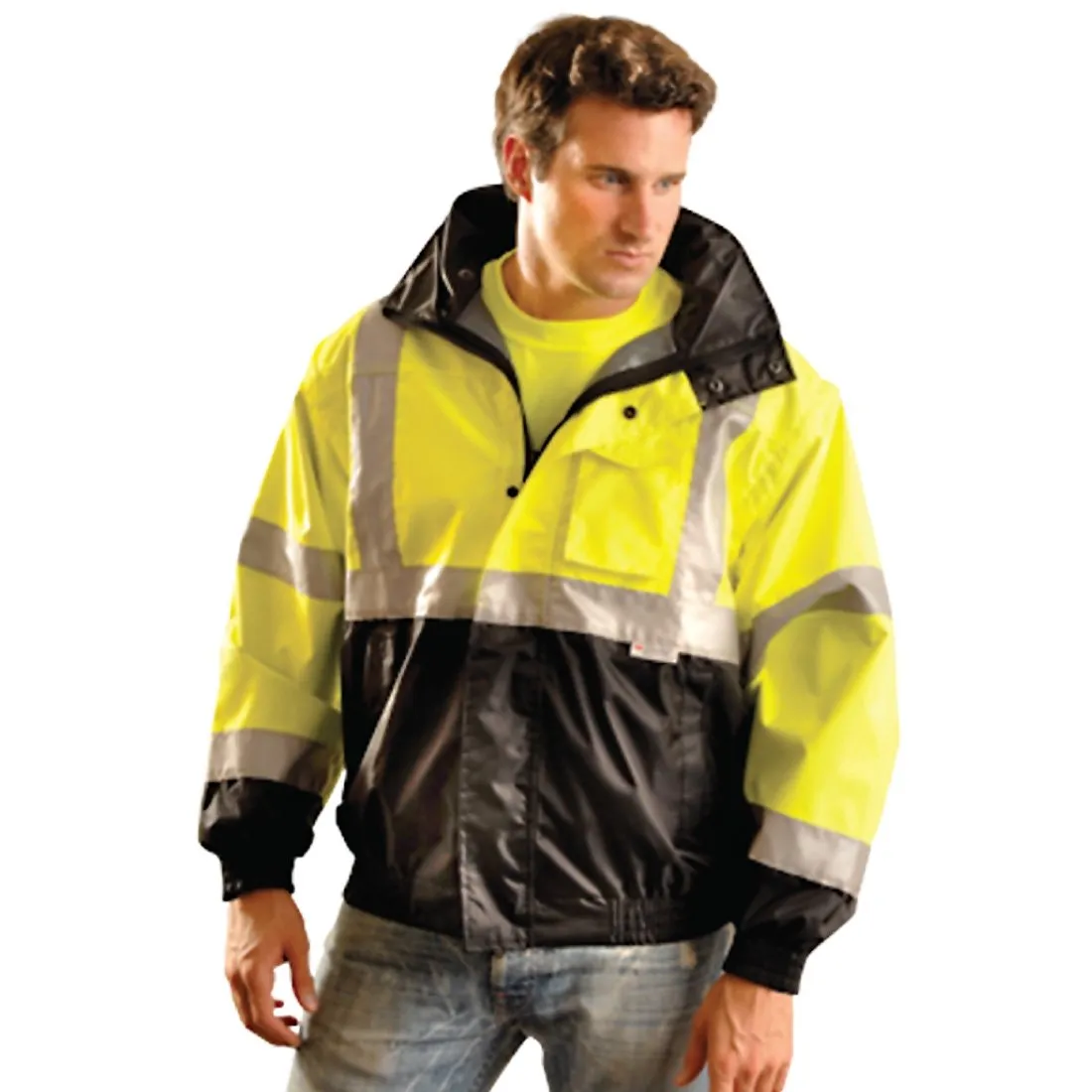 Class 3 Black Bottom Bomber Jacket - 4X