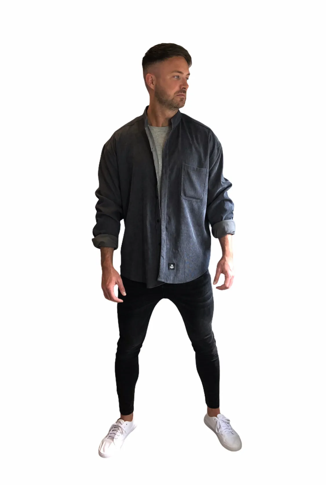 Corduroy Overshirt Steel Grey
