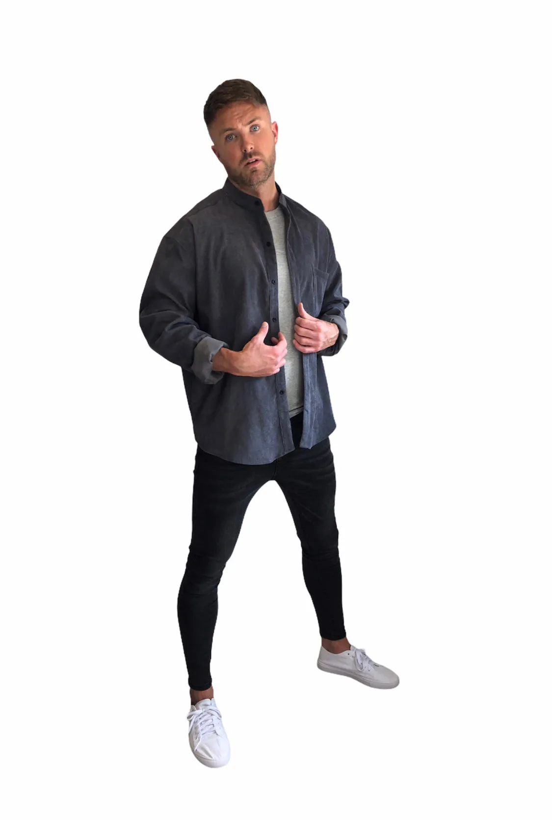 Corduroy Overshirt Steel Grey