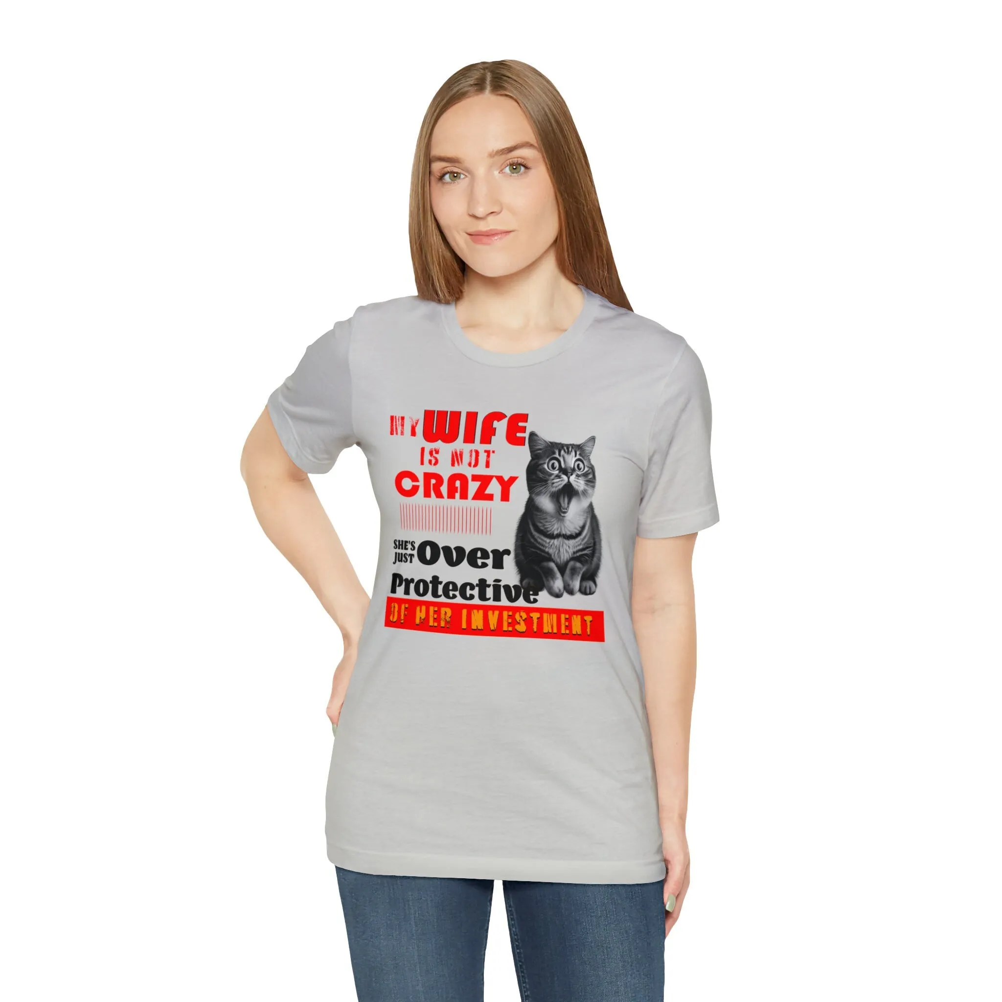 Crazy Wife t-shirt Funny Cat Husband T-shirt-Cat lover tees-Cat lover gift t-shirts-My Hubby mom t-shirt Crazy love