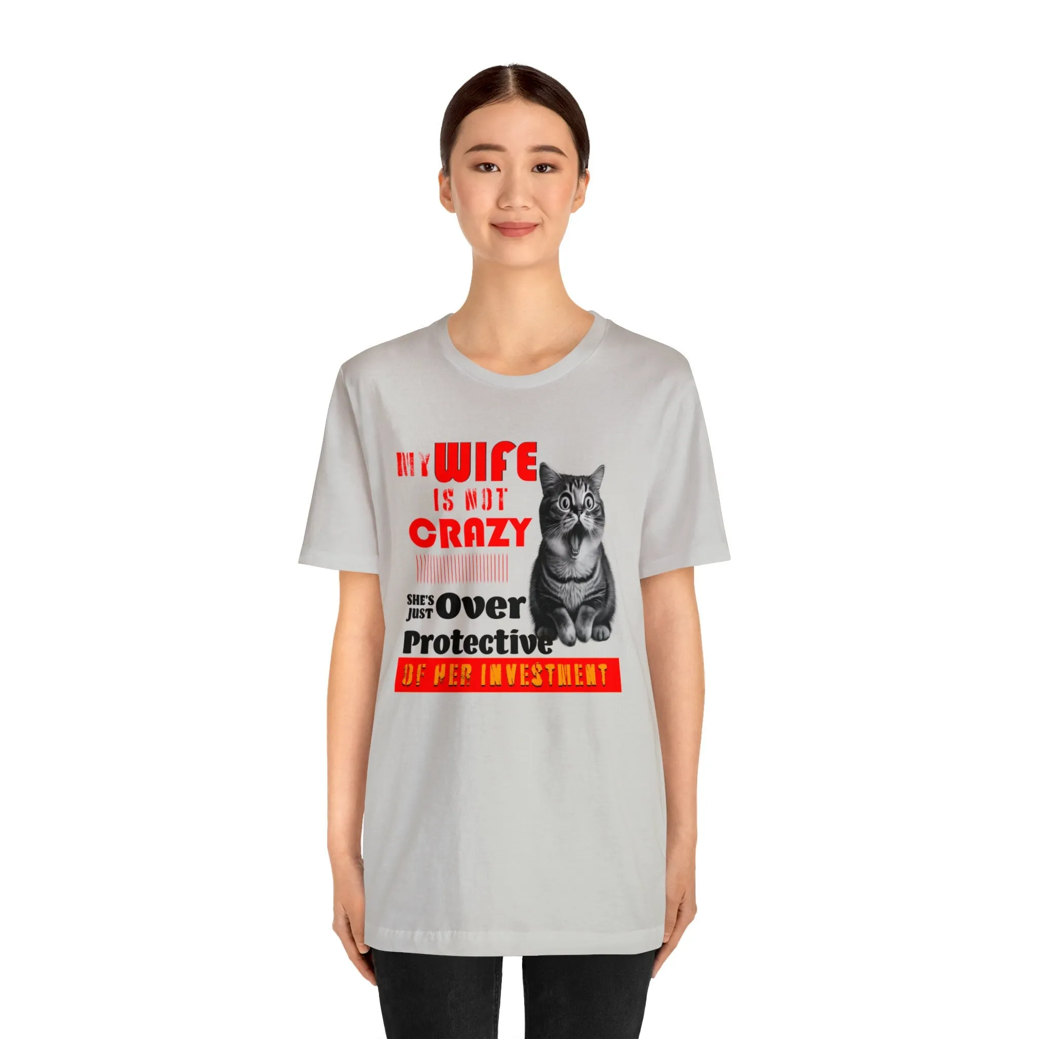Crazy Wife t-shirt Funny Cat Husband T-shirt-Cat lover tees-Cat lover gift t-shirts-My Hubby mom t-shirt Crazy love