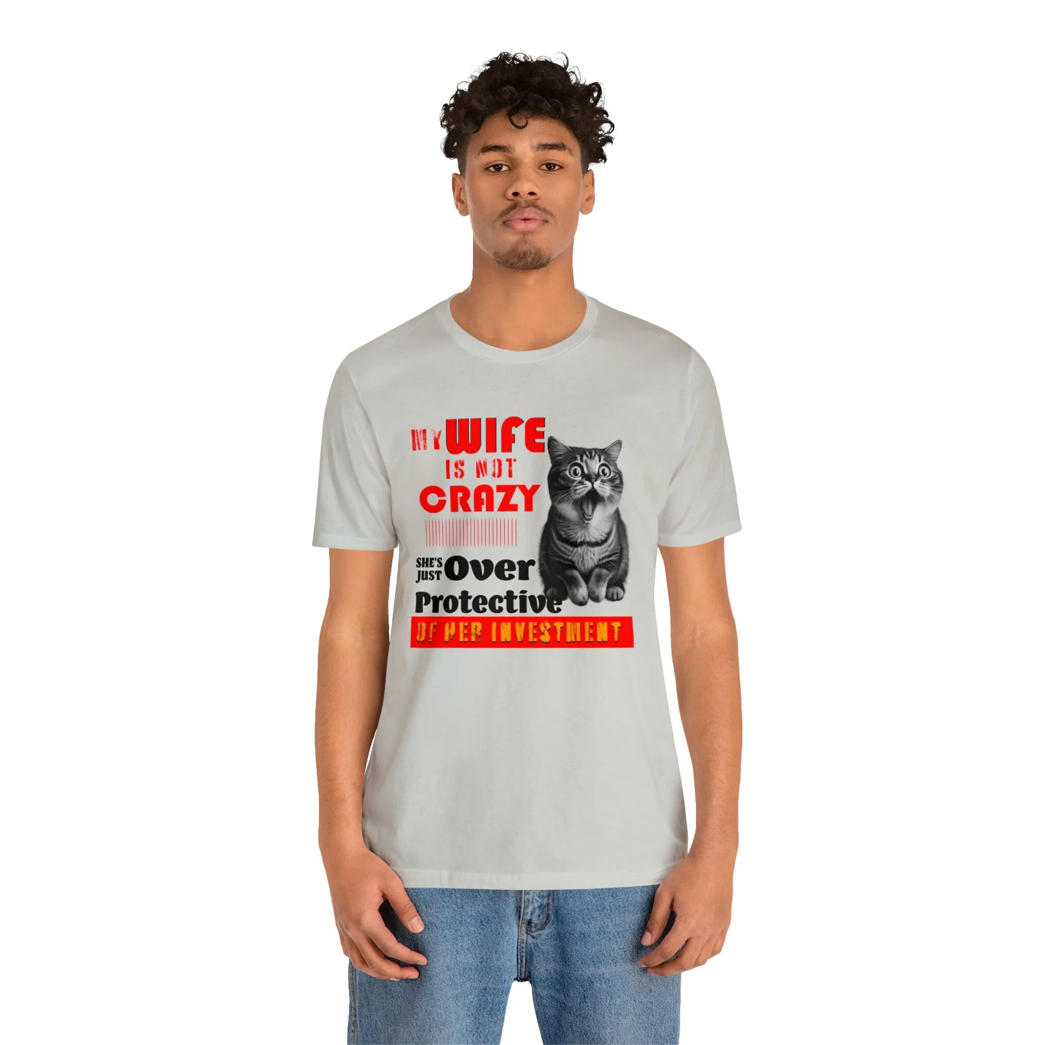 Crazy Wife t-shirt Funny Cat Husband T-shirt-Cat lover tees-Cat lover gift t-shirts-My Hubby mom t-shirt Crazy love