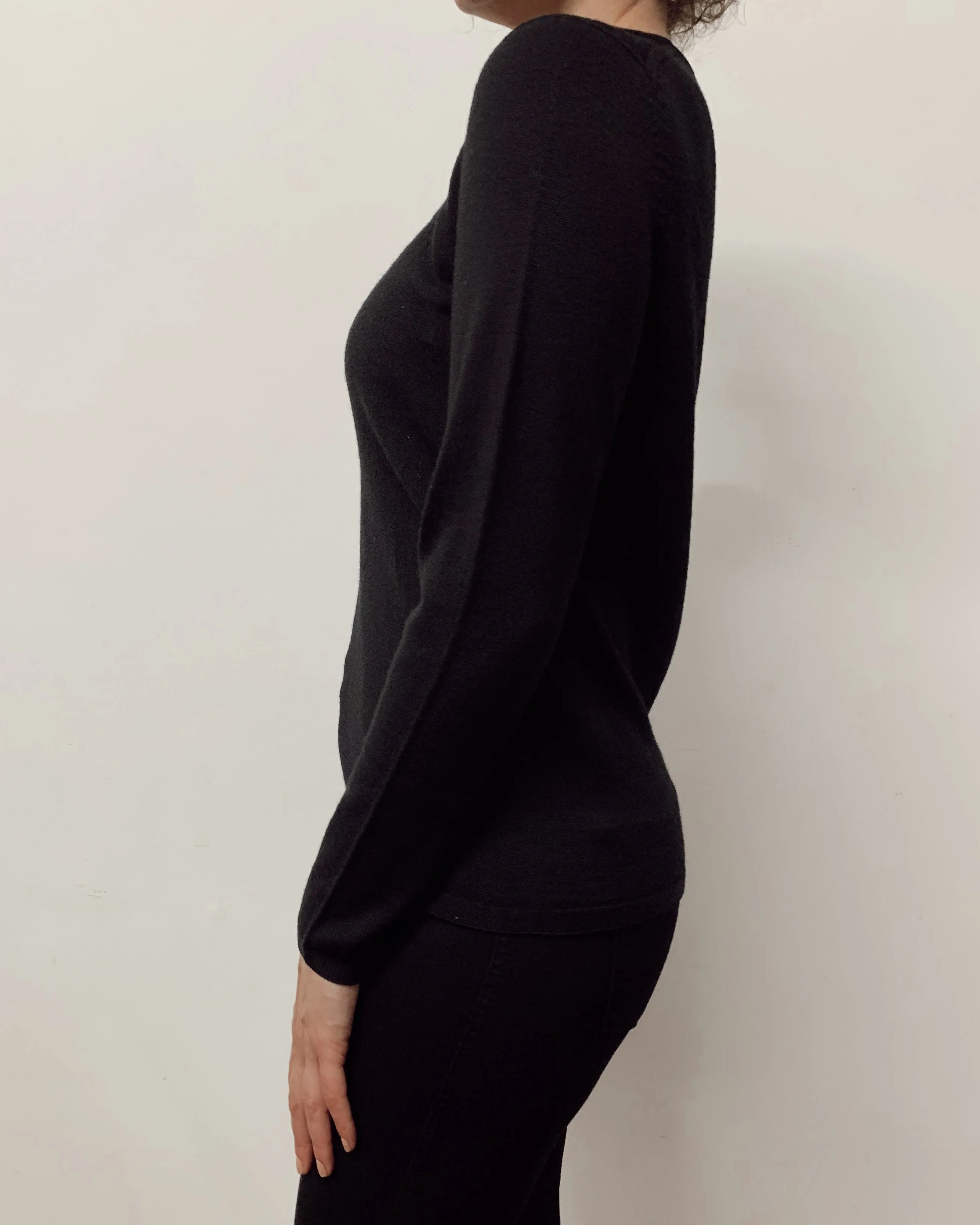 Crew Neck Jumper (Black)
