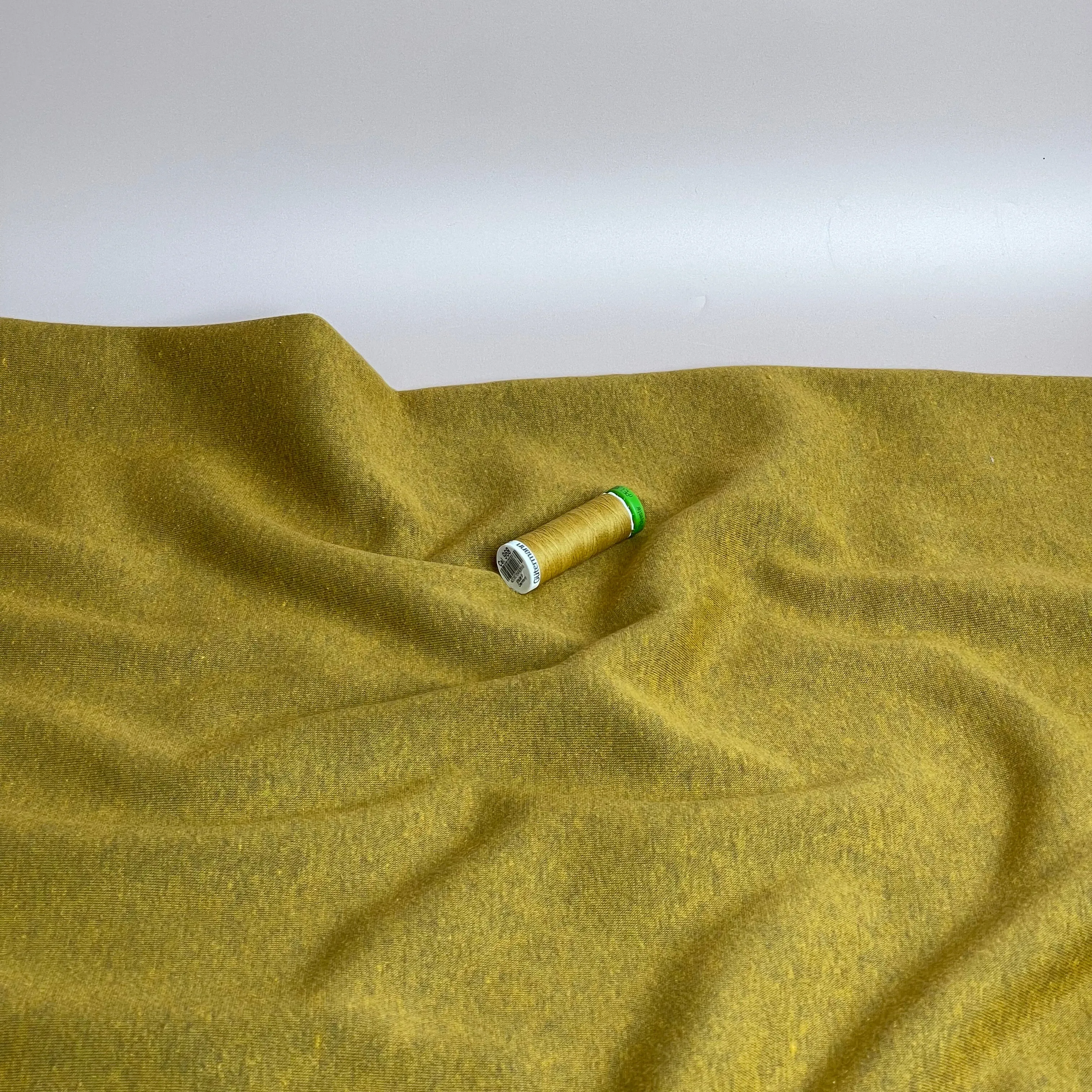 Danish Design - Snuggly Melange Brushed Sweat-shirting in Amber Gold