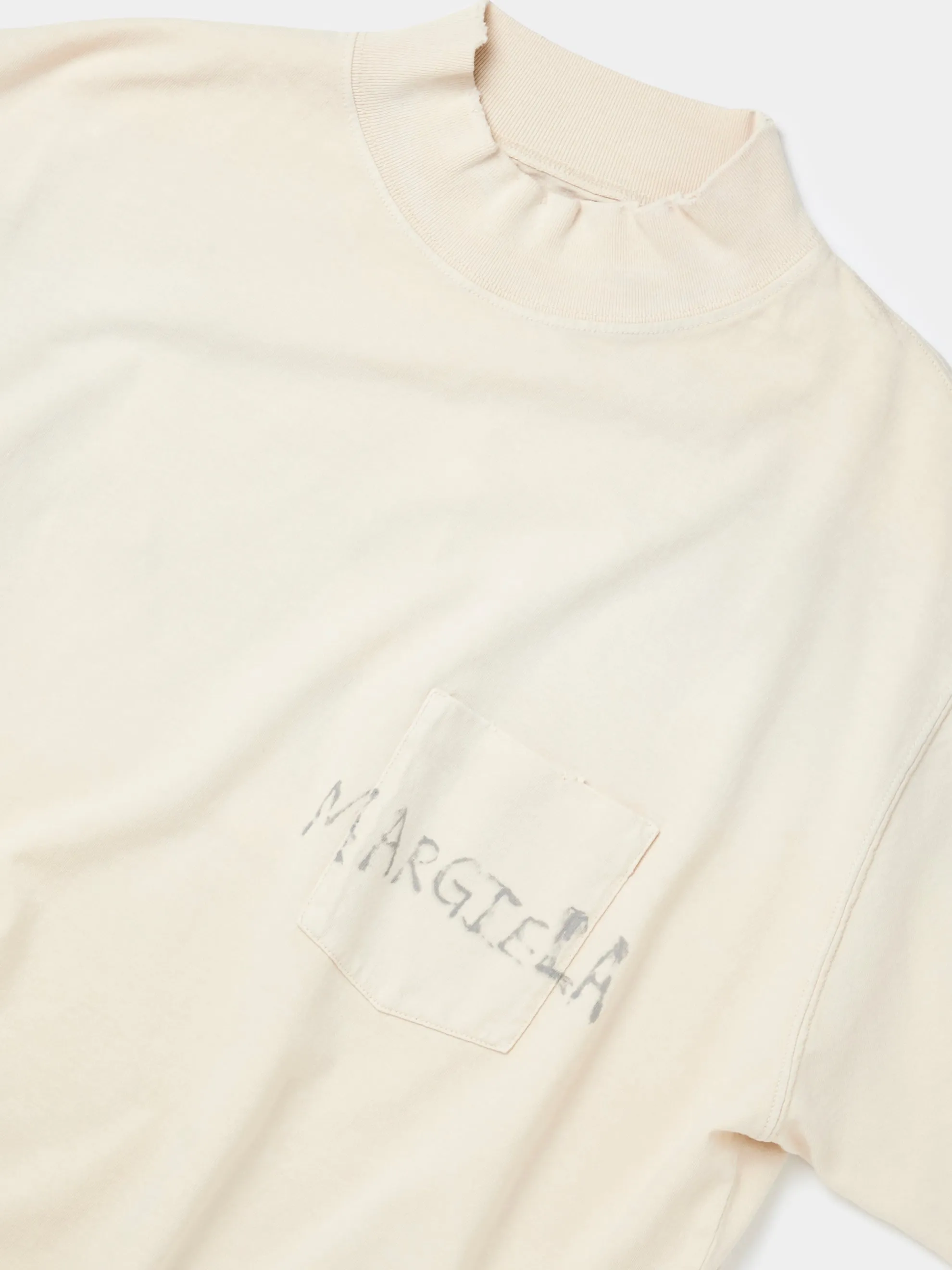 Distressed Pocket Tee (Dirty Ecru)
