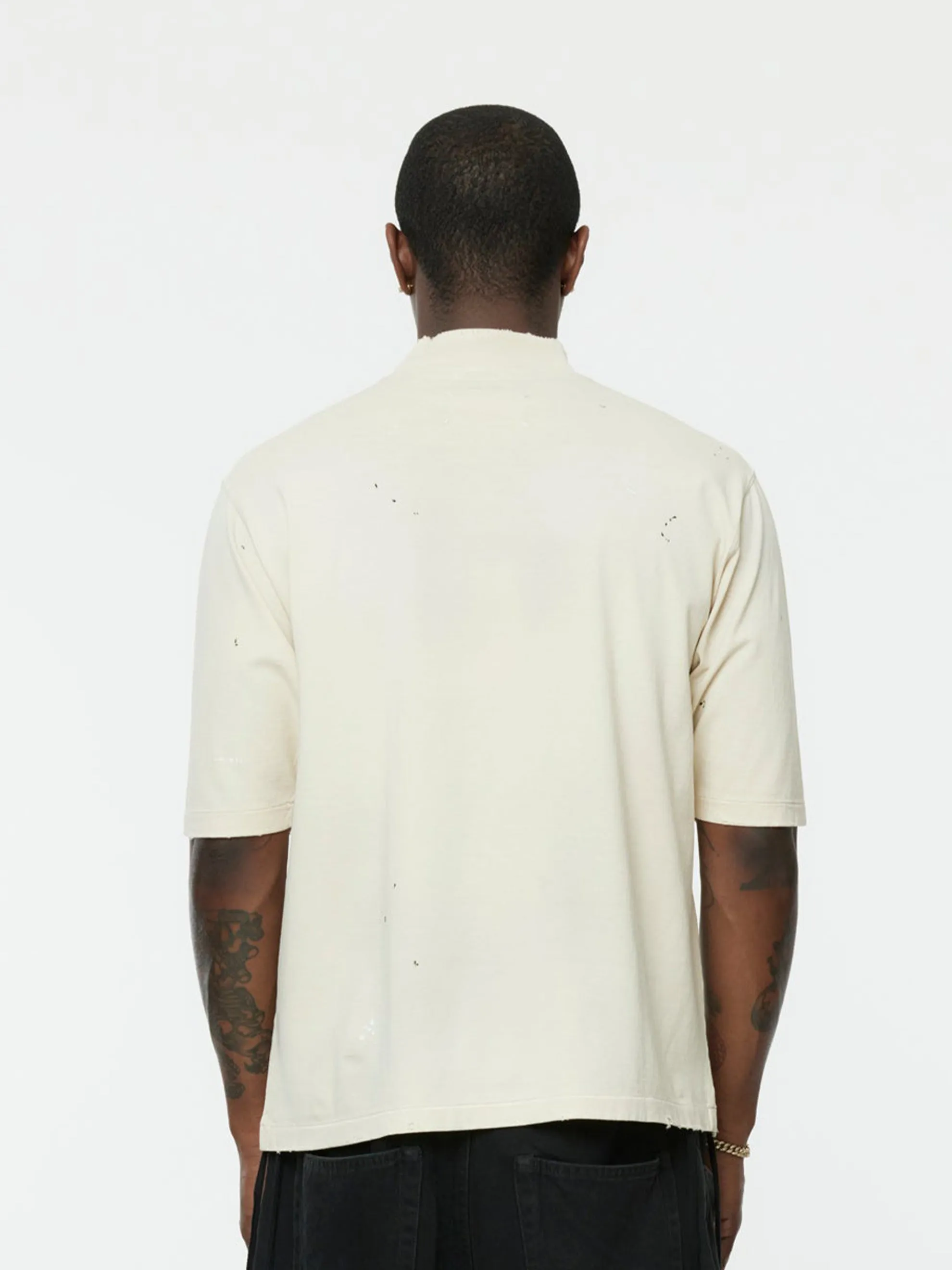 Distressed Pocket Tee (Dirty Ecru)