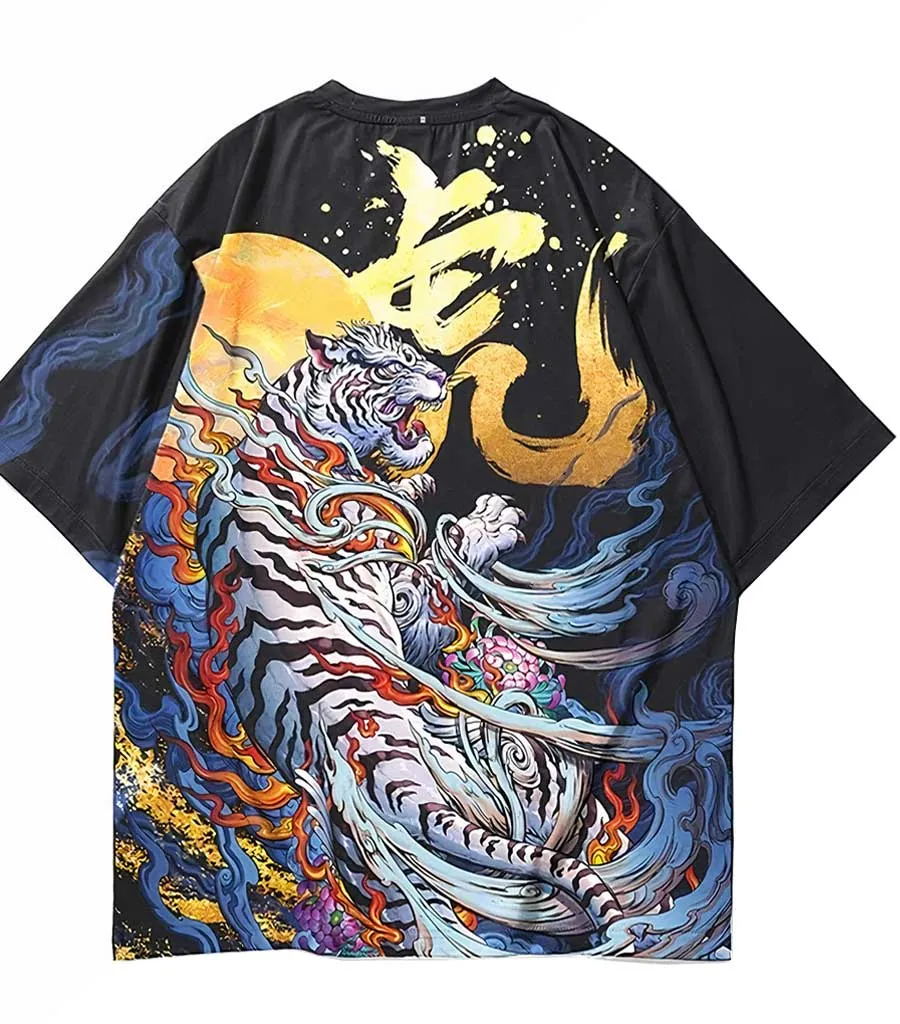 Dragon T-Shirt White Tiger