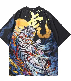 Dragon T-Shirt White Tiger