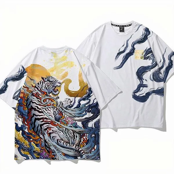 Dragon T-Shirt White Tiger