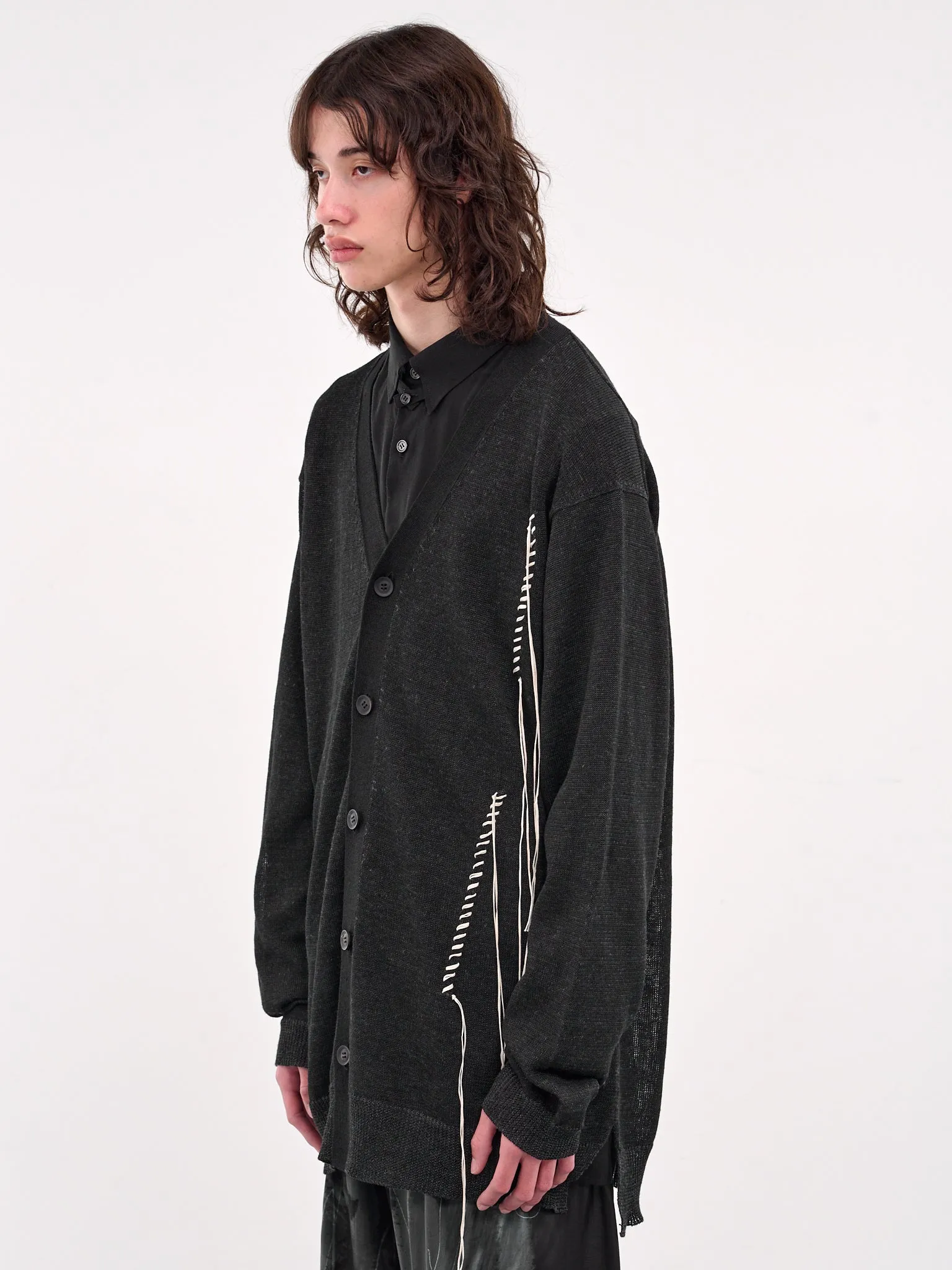 Embroidered Cardigan (HP-K82-383-1-CHARCOAL)