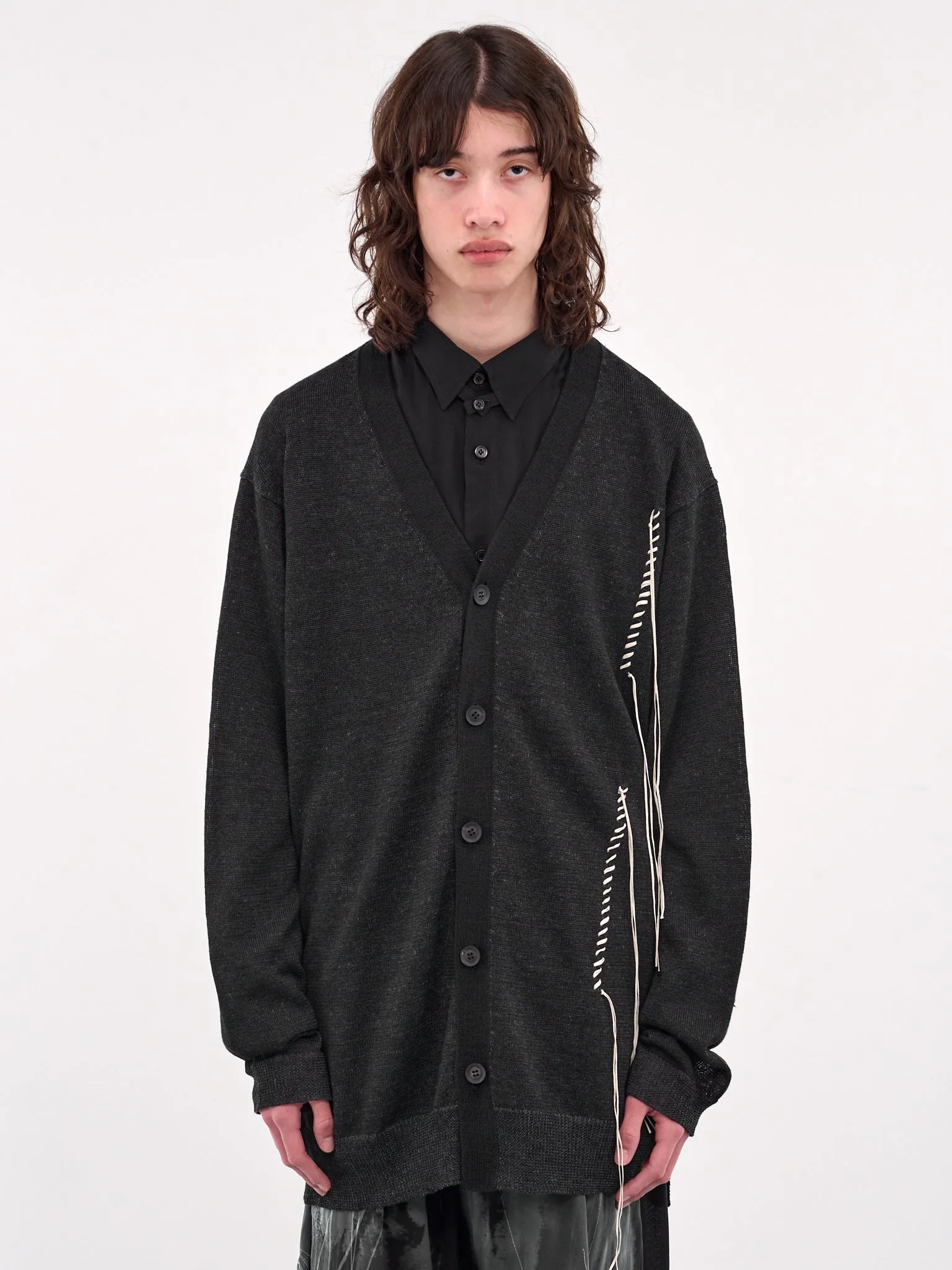 Embroidered Cardigan (HP-K82-383-1-CHARCOAL)