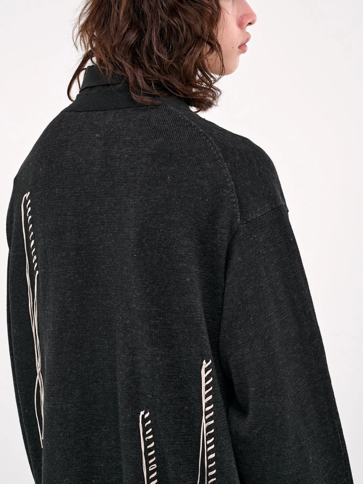 Embroidered Cardigan (HP-K82-383-1-CHARCOAL)