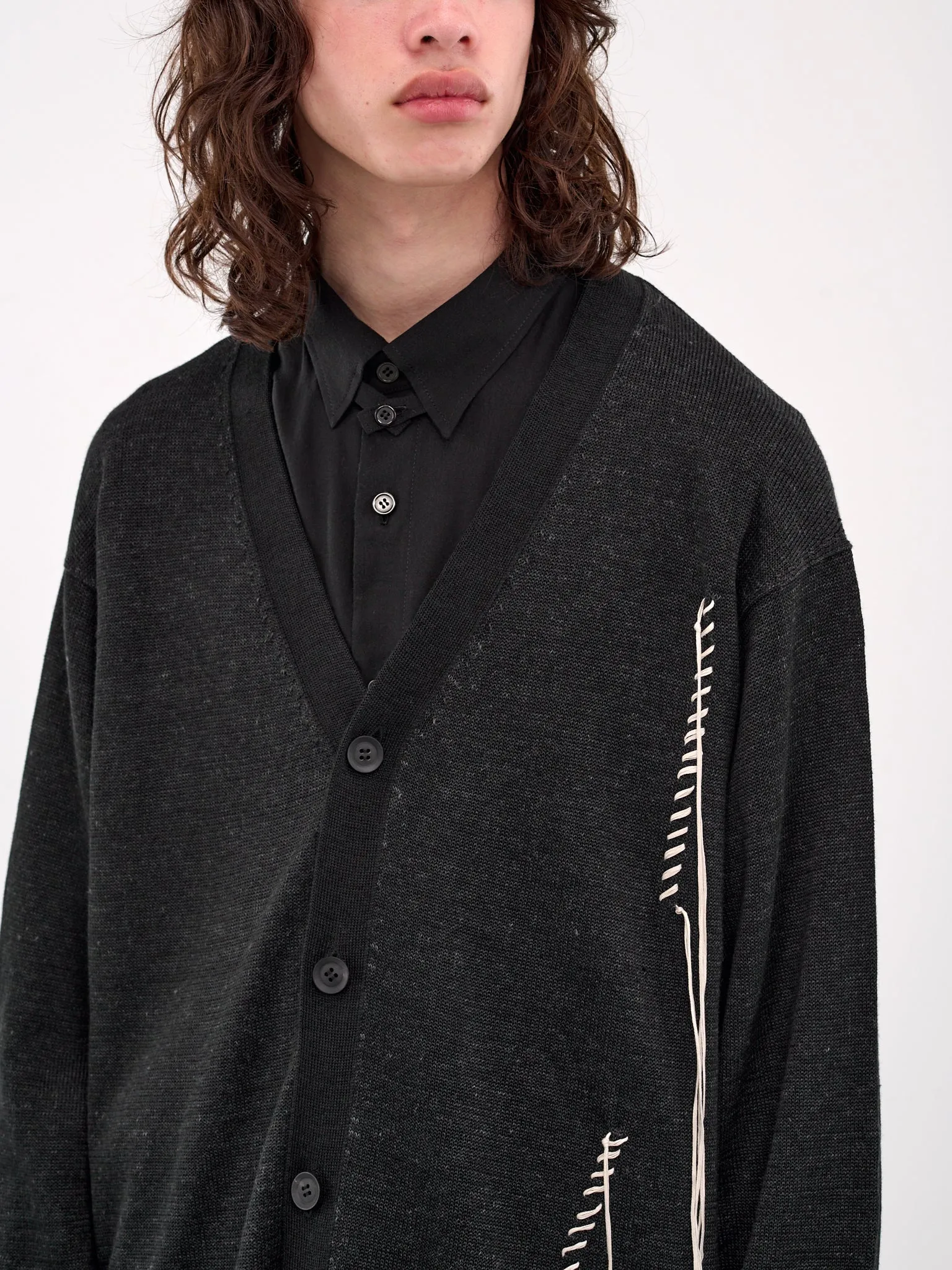 Embroidered Cardigan (HP-K82-383-1-CHARCOAL)