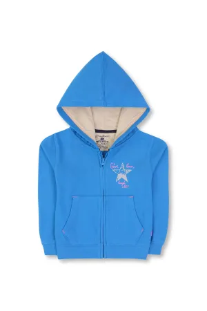 Girls Sky Blue Fleece Hoodie