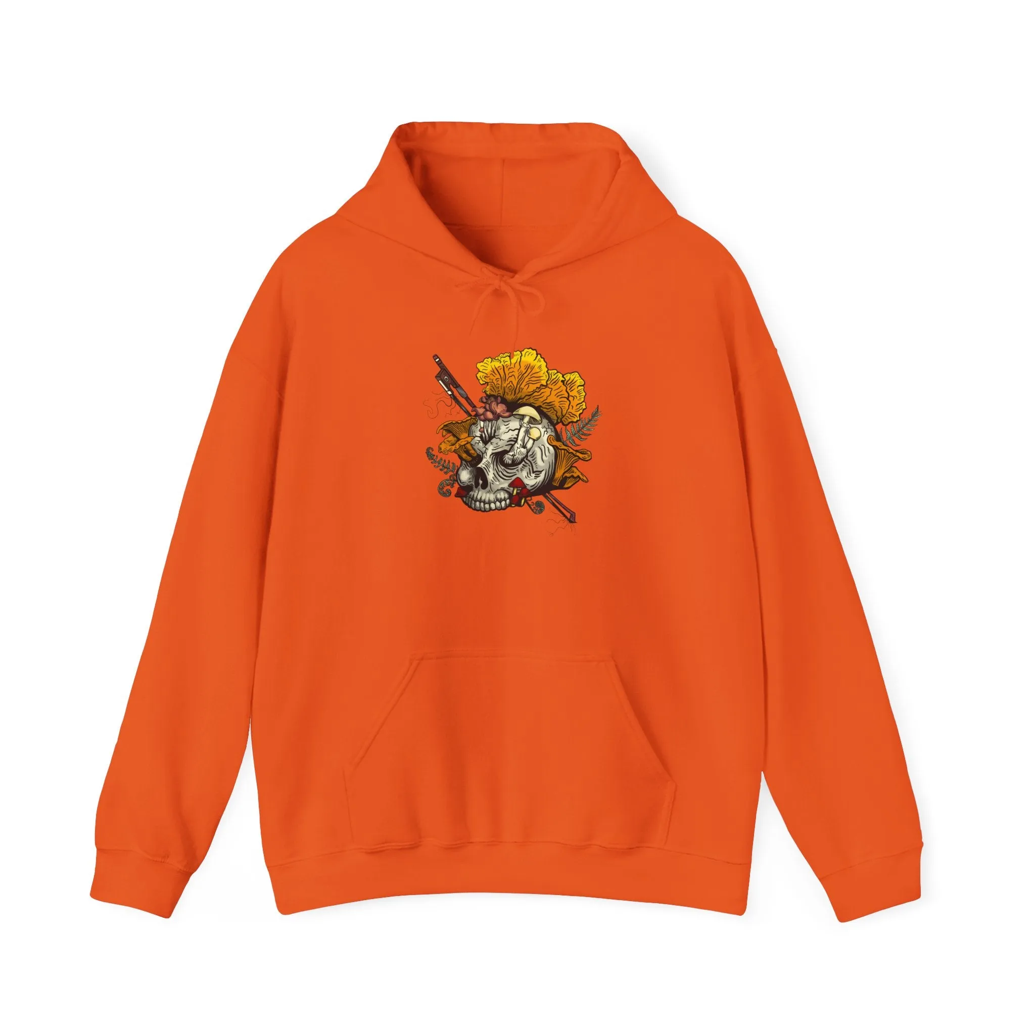 Halloween Mushroom Skull Hoodie! Skull fruiting with Chanterelles, Witches Hat, and more mushrooms!
