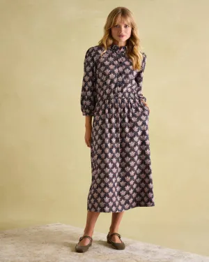 Hazel Navy & Pink Jersey Shirt Dress