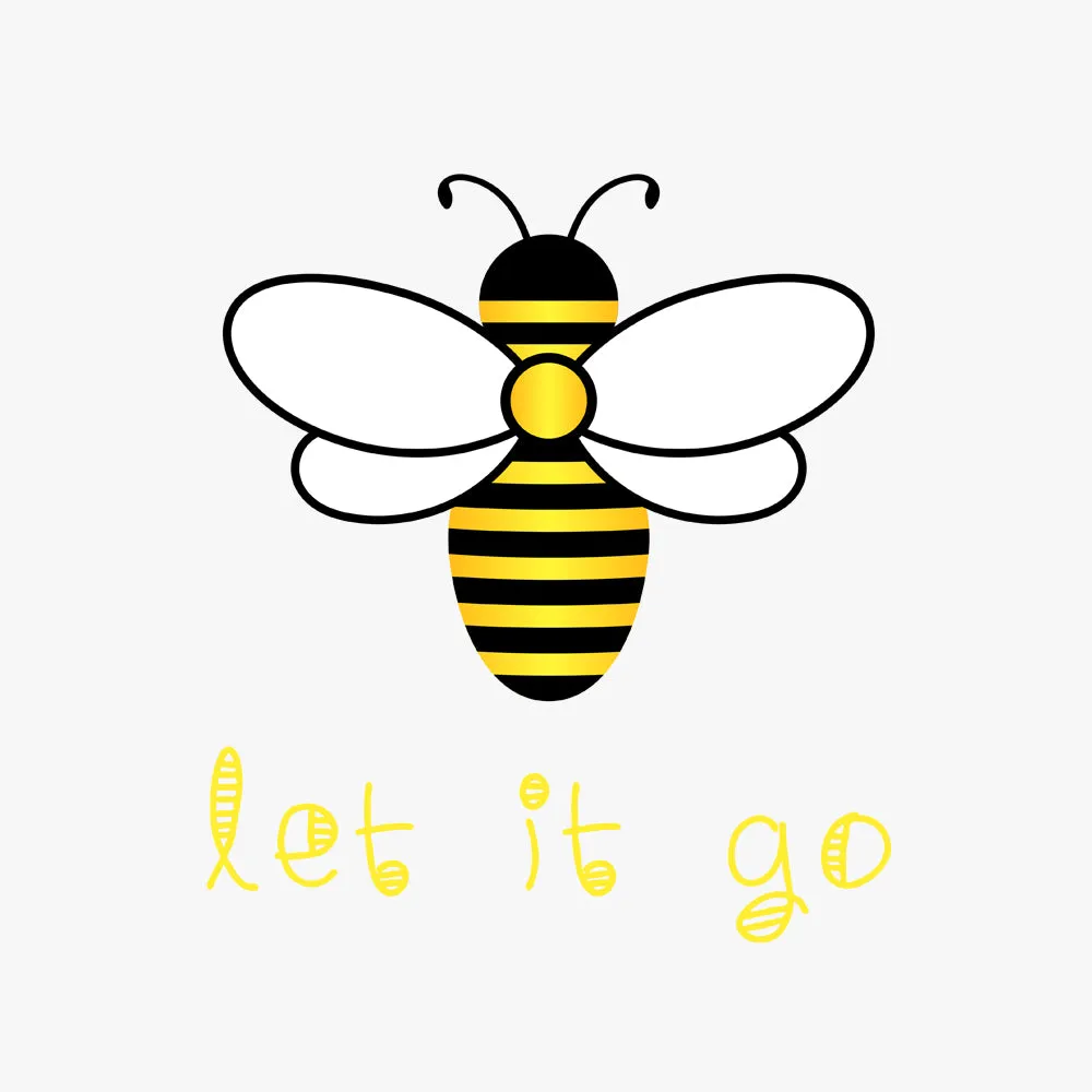 Honey Bee Printed - Organic Cotton Short Sleeve Round Neck T-Shirt For Women