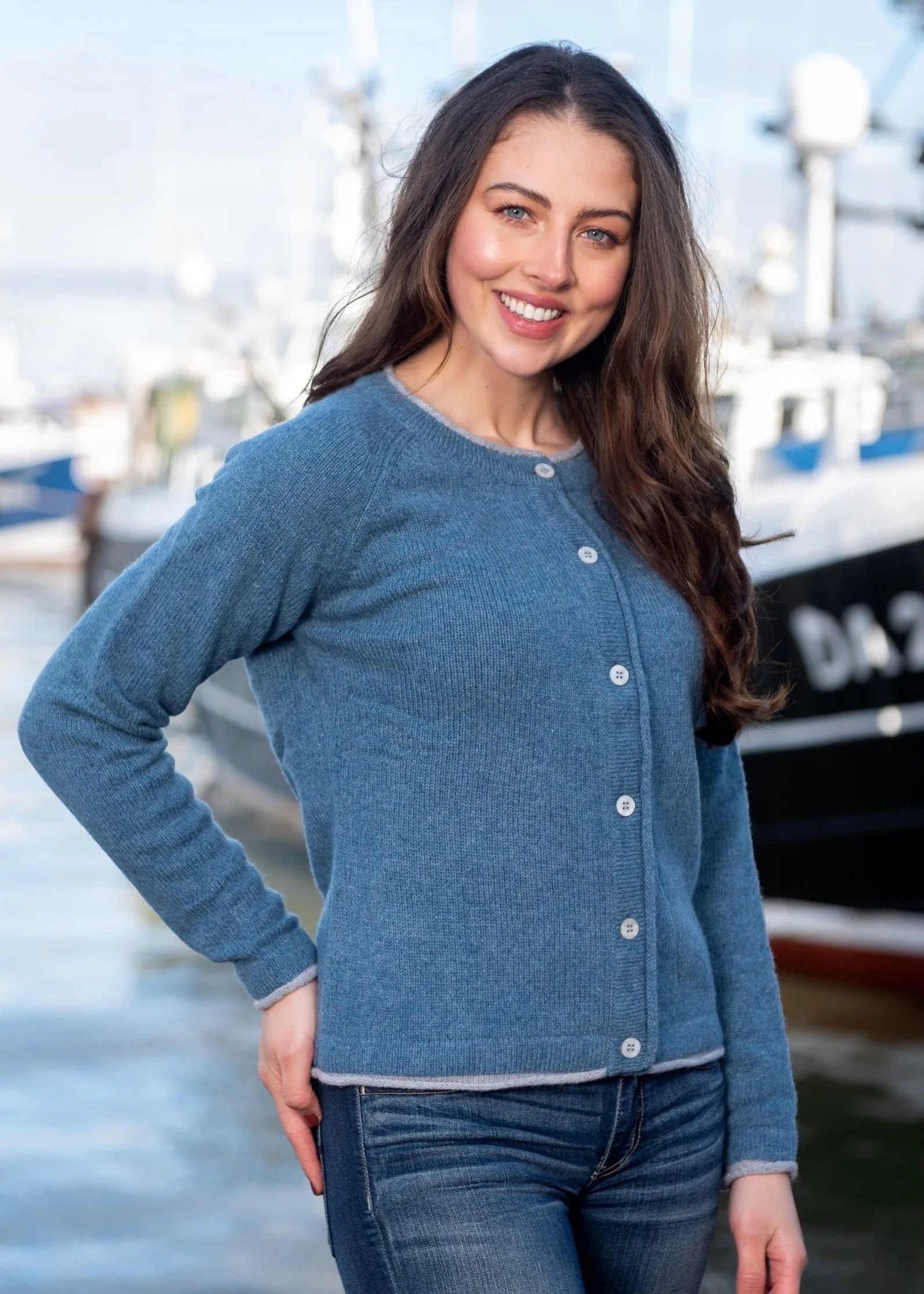 IrelandsEye Women's Killiney Cardigan | Harbour Blue