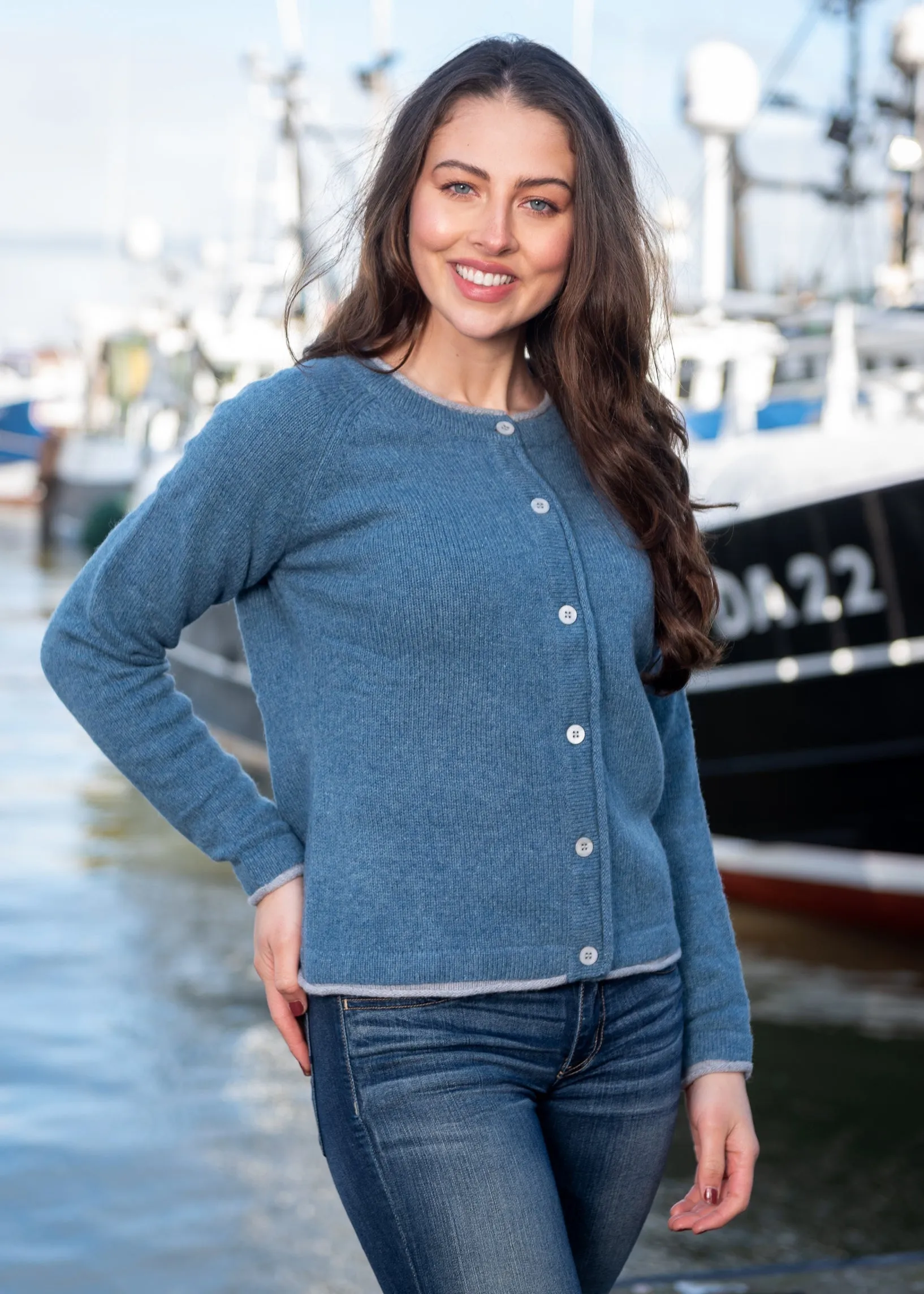IrelandsEye Women's Killiney Cardigan | Harbour Blue