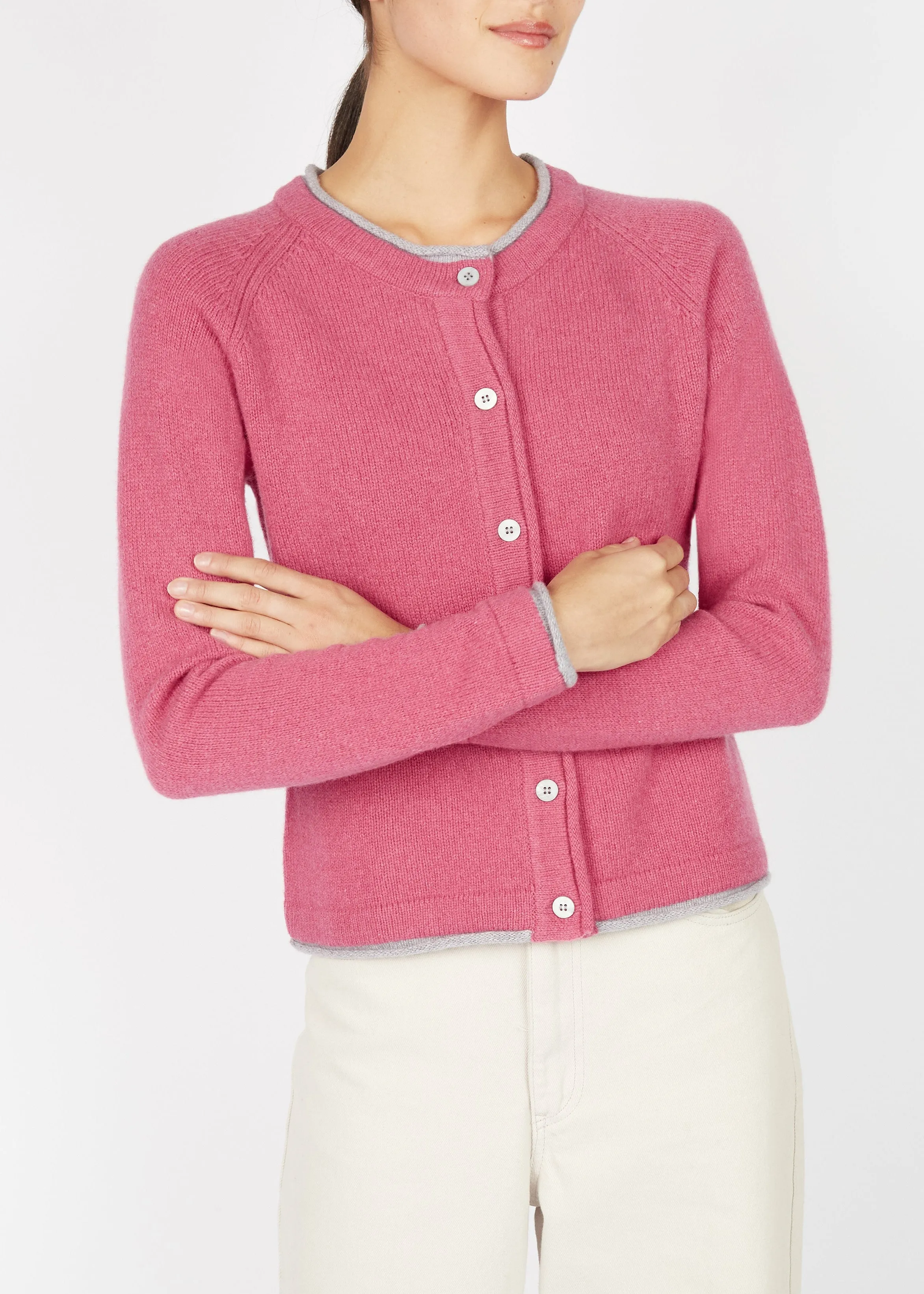 IrelandsEye Women's Killiney Cardigan | Rose Pink