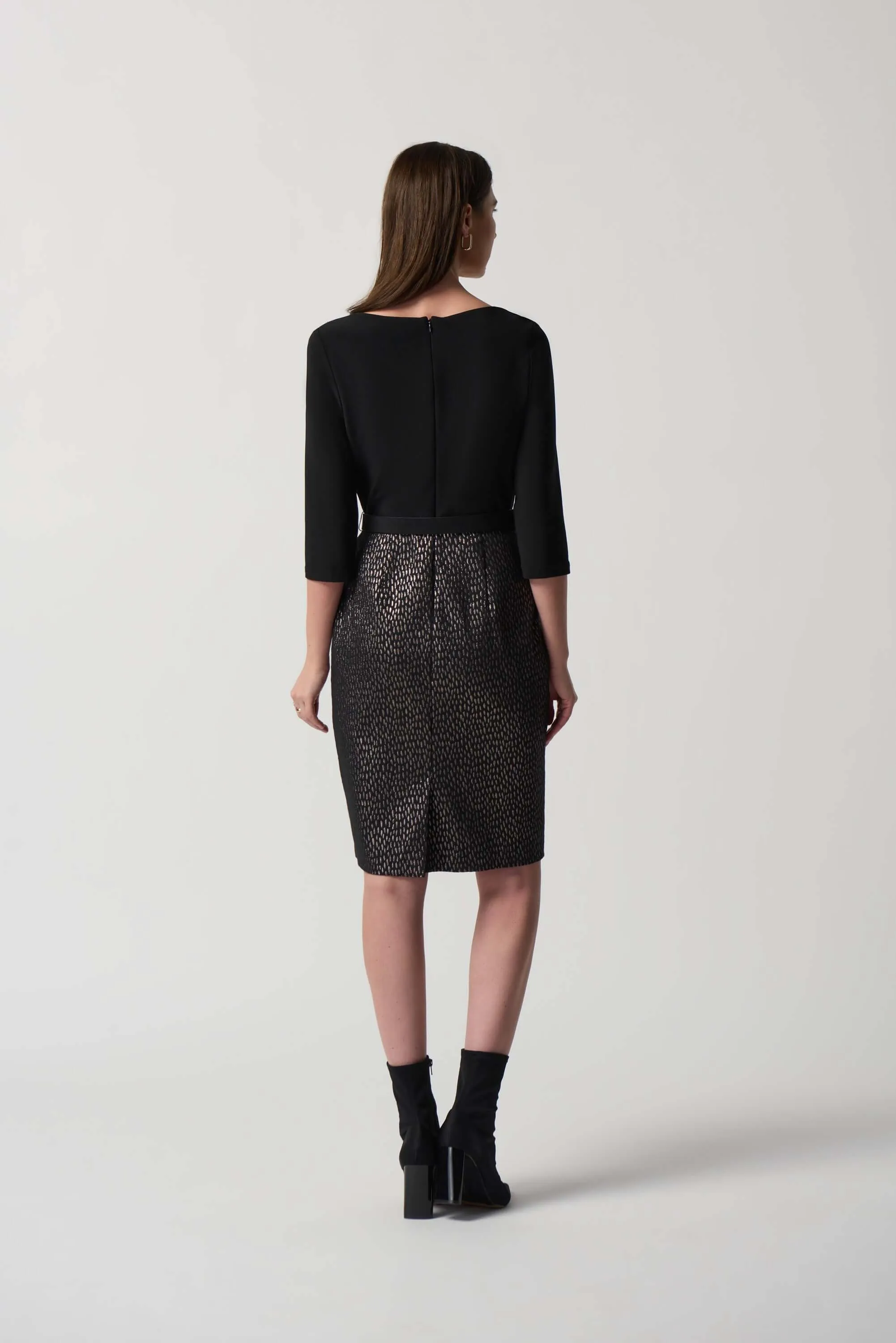 Joseph Ribkoff Sheath Dress in Black Bronze 233120